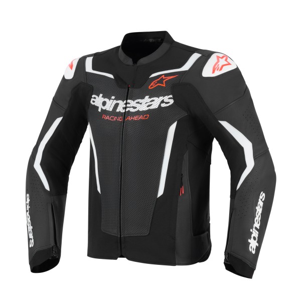 Alpinestars Alpinestars gp force v2 leather jacket airflow black white 